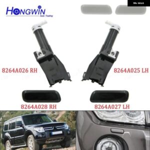 ヘッドライト ウォッシャースプレーノズル カバー キャップ付き 三菱 パジェロ ショーグン V96 V97 2006-2019 アクチュエーター /リッドシェル 8264A027