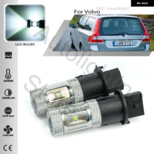 2個 ホワイト PH16W LED ヘッドライト バルブ VOLVOV70 XC70 アウディ A84E 車用 バックアップ リバースライト ウィンカーライト CANBUS