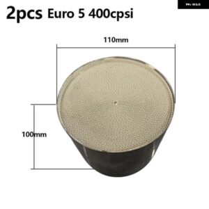 2PCS 110 * 100MM触媒コンバーターEURO 5 200 400 CPSI 汎用 ハニカム触媒コンバーター 金属 触媒