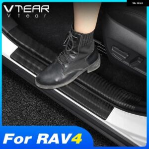 VTEAR トヨタ RAV4 2021 2020 アクセサリー 車ドアシル プロテクター ペダル パッド ステッカー カーボン インテリア デコレーション スタイリング