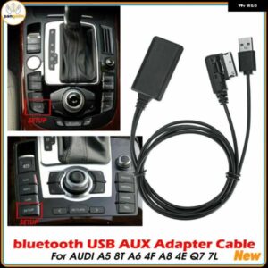 1個ワイヤレスBLUETOOTH音楽 インターフェース AUX オーディオ ケーブル アダプター アウディ Q7 A5 A6 A8全モデルMMI 2G高
