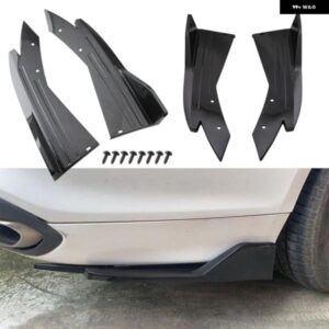 2PCS 汎用 カーリア バンパー スポイラー リップカーボンウィング トリム アンチ クラッシュ ディフューザー サイドスカートラップアングルスプリッター