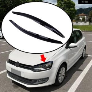 VW 2010 - 17 2個 ポロ MK5 6R ヘッドランプ アイブロウ アイリッドカバー 装飾 トリム アクセサリー