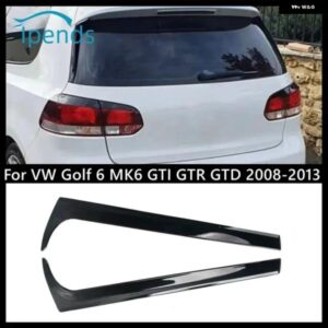 VW ゴルフ 6 MK6 GTI R GTD スタンダード 2008-2013 光沢ブラック リアウィンドウ サイド トランク スポイラー カナード カナード スプリッター