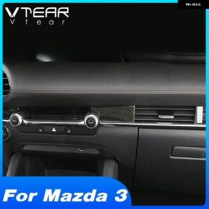 VTEAR マツダ3 BP インテリア モールディング カーボン カーセンター コンソール エア アウトレット デコレーション トリム カバー アクセサリー 2019-2022