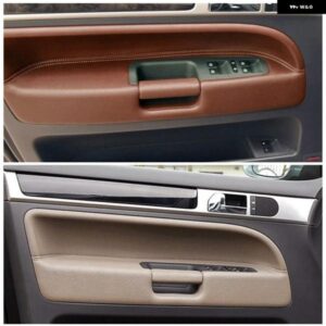 LHD RHD 内装運転席ドアレザープルハンドル VW フォルクスワーゲン トゥアレグ 2003 - 09 交換用