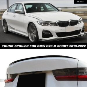 車用リア トランク スポイラー ウィング BMW アクセサリー 3シリーズ G20 330I M340I G80 M3 2019-2024 Mスポーツ ブラック ソフト プラスチック