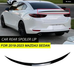 2019 - 23 マツダ3 マツダ3 セダン 車 リア トランク スポイラー ウイング リッド リアテール リップキット 光沢ブラック