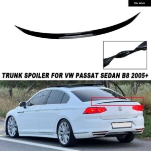 VW アクセサリー PASSAT B6 B7 B8 2005-2021 車用 リアウイング トランク スポイラー リップ チューニング スタイリング ブラック ソフト プラスチック