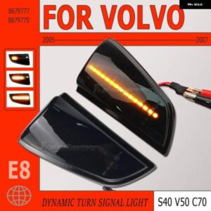ボルボ S40 V50 2004-2007 C70 2006-2009 LED ダイナミックウィンカーライト サイドミラー シーケンシャルランプ ウィンカー インジケーター 2個
