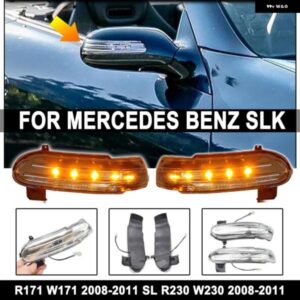 2個 サイドウィング バックミラー インジケーター ウィンカーリピーター ダイナミックウィンカーライト メルセデス ベンツ W171 R171 SLK R230 W230 SL