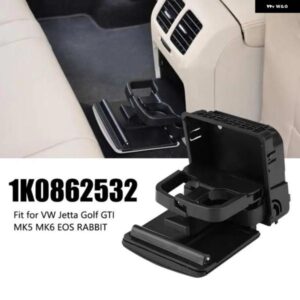 BLCAK リア アームレスト センター コンソール カップ ホルダー VW ジェッタ ゴルフ GTI MK5 MK6 RABBIT 1K0862532