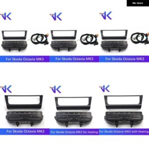 シュコダ オクタビア MK3?? LED タッチスクリーン エアコン スイッチ パネル フレーム 付き クールブライト ブラック 17G 907 044