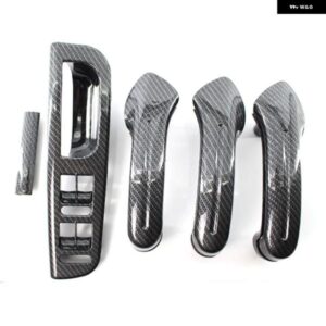 フロント リア 左 右ドア ブラック プル グラブ ハンドル VW BORA GOLF 4 MK4 JETTA 1999-2004 カーボン スタイル 3B1867171E