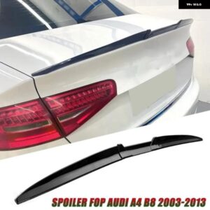 アウディ アクセサリー A4 B8 2003-2013 車用 リア トランク スポイラー ウィング リッド DIY 長さ 3個 マットブラック ソフト プラスチック