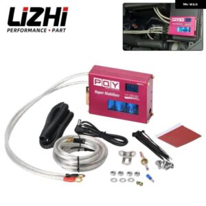 汎用 パワー エンジン チップターボ電圧ブーストレギュレーターECU 点火 ブースター電圧スタビライザーLED ディスプレイ 電圧 コントローラ ー