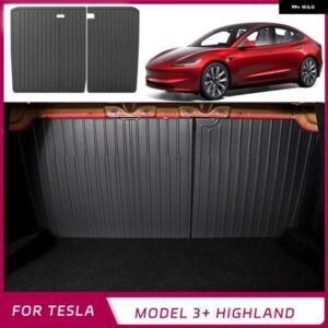 全ウェザー型スプリットライナー ペットマット 汚れ防止 パッド シートバック プロテクター カバー TPE リアバックレスト トランク マット テスラ モデル3+