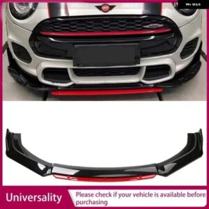 MINI COOPER R55 R56 F55 フロント バンパー リップスポイラー スプリッター ブラック レッド 汎用 フロントショベル バンパー フロントリップ