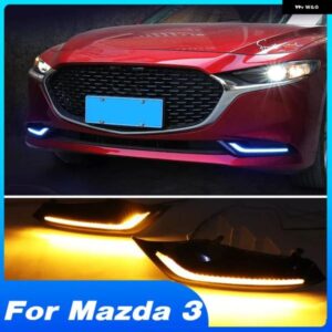 マツダ3 BP 2019 - 22 アクセサリー LED デイタイム ランニングライト フォグランプ ウィンカー付き 車 外装 カスタム