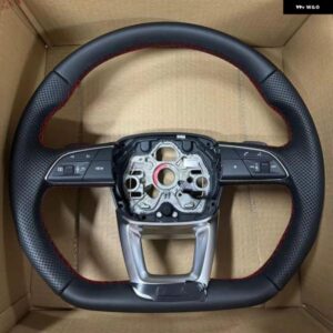 アウディ Q3 D型 S/RSロゴ パンチングレザー レッドステッチ ステアリングホイール パドル付き アセンブリ アクセサリー