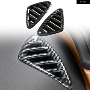 メルセデス ベンツ E クラス W214 S214 2024 2025 カーボンルック インテリア フロントアッパー エアベント アウトレット カバー トリム 2個