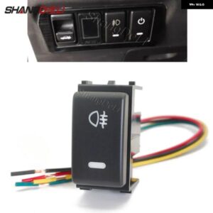 オレンジ LED ライト 車用 リア フォグランプ スイッチ ボタン ケーブル 付き 日産 キャシュカイ ティーダ X-TRAIL パトロール Y62 2008 - 2015