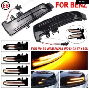 2XダイナミックLEDウィンカーライト メルセデス ベンツ A B C E S CLA GLA CLS クラス W176 W246 W204 W212 C117 X156ブルーホワイトイエロー