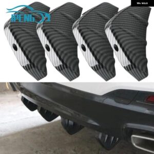 車用 カーボン リア バンパー シャークフィン ディフューザー プロテクター アンダースポイラー リップ トリム カバー ウィングスプリッターアクセサリー