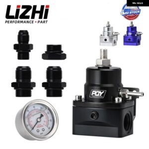 LIZHI RACING - AN8 高圧燃料レギュレーター ブースト付き - 8AN 8/8/6 EFI 燃料圧力レギュレーター ゲージ付き LZ7855