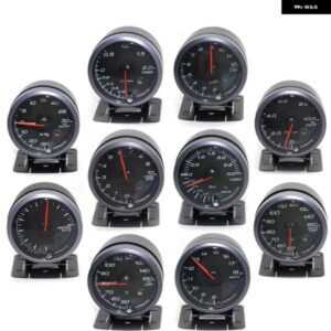 DRAGON GAUGE 60MM ブースト/水温/油温/ 油圧 /電圧/回転数/空燃比/排気ガスゲージ ブラックカラー デュアルLEDカラー ディスプレイ