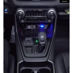 LHD RHD トヨタ RAV4 2019-2024 カーアクセサリー マットブラック ABS センター ギア シフト パネル ステッカー カバー トリム 2個