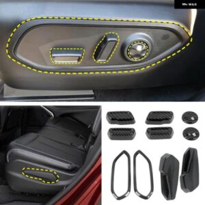 ジープ グランド チェロキー L 2022 - 25 カーボン スタイル カーシート ボタン デコレーション カバー トリム カー スタイリング