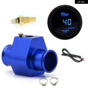 2インチ 52MM 車用デジタルブルーLED水温計 40～150℃ 水温ジョイント パイプ センサー アダプター 付き