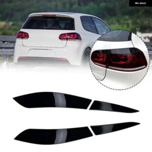 4PCS リア テールライト ランプ トリム カバー ゴルフ 6 MK6 2008 - 13 ヘッドライト アイブロウ トリム