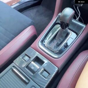 スバル WRX STI 2014-2021 レヴォーグ 2014-2019 カーボン スタイル オートマチック ギア シフト ボックス ギア ボックス ハンドブレーキカバー トリム カー