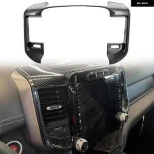 ダッジ ラム 1500/ ラム TRX 2021 - 23 ABS カー コンソール ナビゲーション フレーム カバー とリア アームレスト エアベント アウトレット トリム