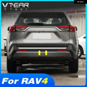 トヨタ RAV4 アクセサリー リアテール トランク ドア トリム 外装 モールディングカバー ステンレス オートテールゲートプロテクション 2022