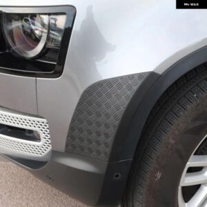 ランドローバー ディフェンダー 2020-2023 カーアクセサリー ABS プラスチック バンパー サイド 傷防止プレートカバー トリム 2個