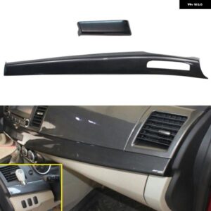 LHD 三菱 ランサー 2008-2016 カーアクセサリー ABS プラスチック センター コントロール ダッシュボード カバー トリム 2個