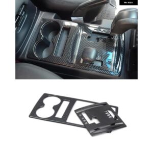 LHD 三菱 パジェロ ショーグン V80 2007-2019 カーアクセサリー ABS カーボン ギア シフト パネル フレーム カバー トリム 2個