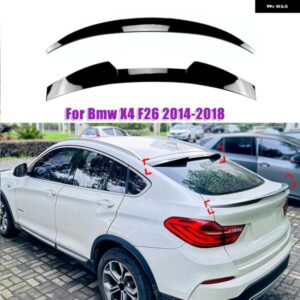 リアルーフ トランク スポイラー ウィングエア ディフレクター ダムテールチューニング BMW F26 X4 2014-2018グロスブラックABS MP スタイル