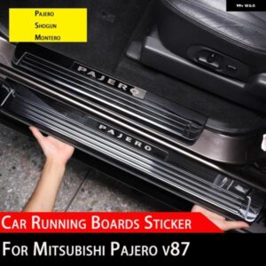 ウェルカムペダル ステッカー 三菱 パジェロ ショーグン スレッショルドプロテクション V87 モンテロ 3ドア パジェロ ランニングボード アクセサリー