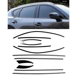 マツダ CX5 CX-5 2017-2024 カーアクセサリー ABS プラスチック フルウィンドウサラウンドガーニッシュ フレーム トリム 12個