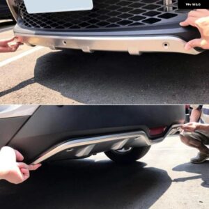 トヨタ C-HR CHR 2016 - 19 フロントリア バンパー スキッド プロテクター ガードプレート カバー トリム 2個