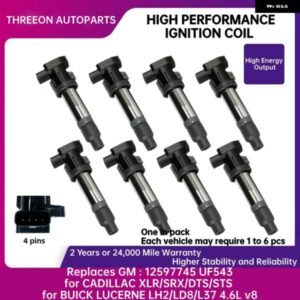 1/4/8個 イグニッション コイル IC2291M キャデラック XLR/SRX/DTS/STS ビュイック ルーサーン LH2/LD8/L37 4.6L 8気筒 12597745