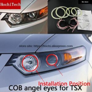 COB LEDライト ホワイト COB LEDエンジェルアイリング ACURA TSX 2009 - 12