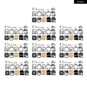 キャブレター リペアキット ガスケット ダイヤフラム WALBRO WA WTシリーズ K10-WAT RH 10セット