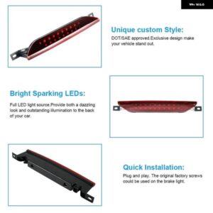 ハイ マウント リアサード ブレーキライト ストップシグナルランプレッドランプ ダッジ デュランゴキャリバー ジープ コンパスG