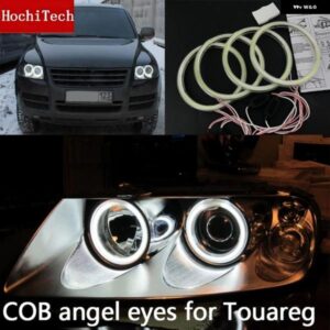 COB LEDライト ホワイト COB LEDエンジェルアイリング フォルクスワーゲン トゥアレグ 2003 - 06