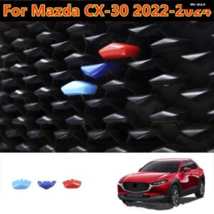 3色 フロントスパンコールメッシュ グリル グリル カバー トリム マツダ CX-30 2022-2024